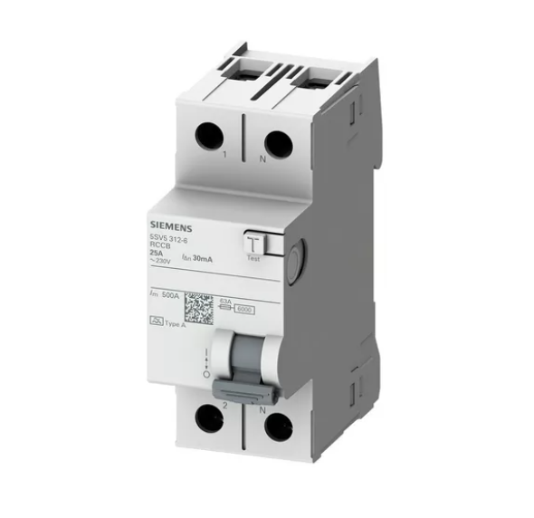 5SV5312-0 Int. Diferencial 2P 25A 230Vac 30Ma T. Ac Sentron